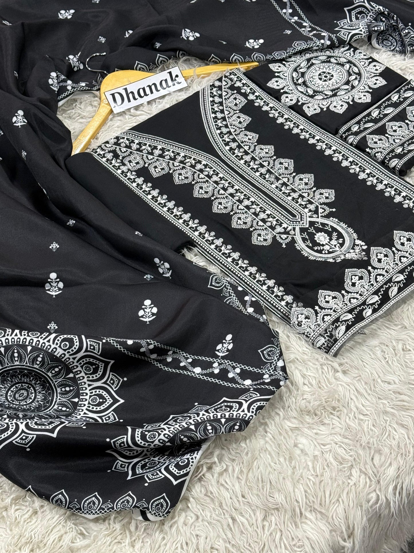 DANAK 3PC EMB WOOL SHAWAL