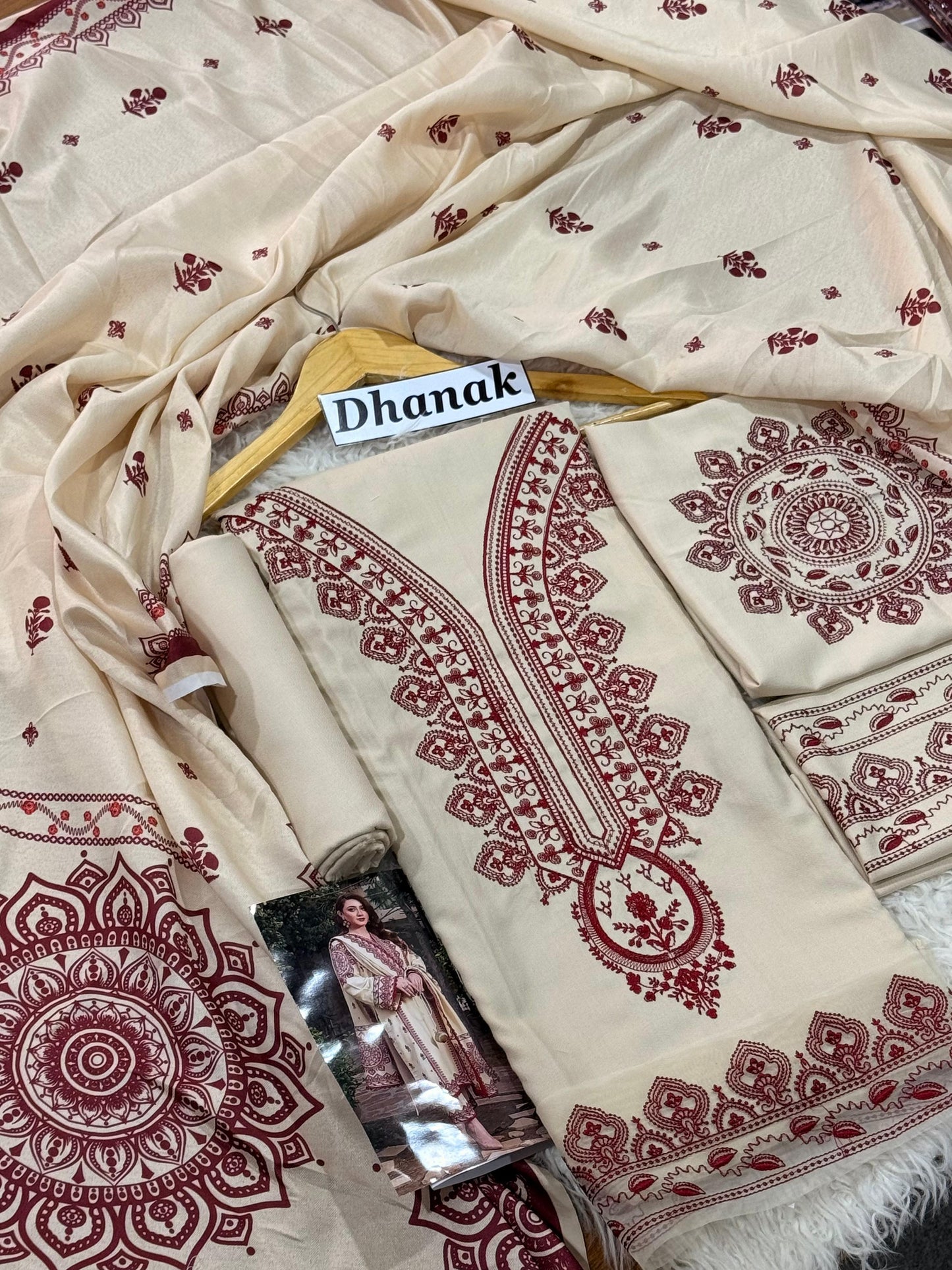 DANAK 3PC EMB WOOL SHAWAL