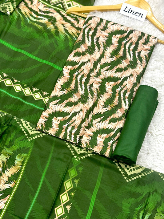 Linen Printed 3pc D-61
