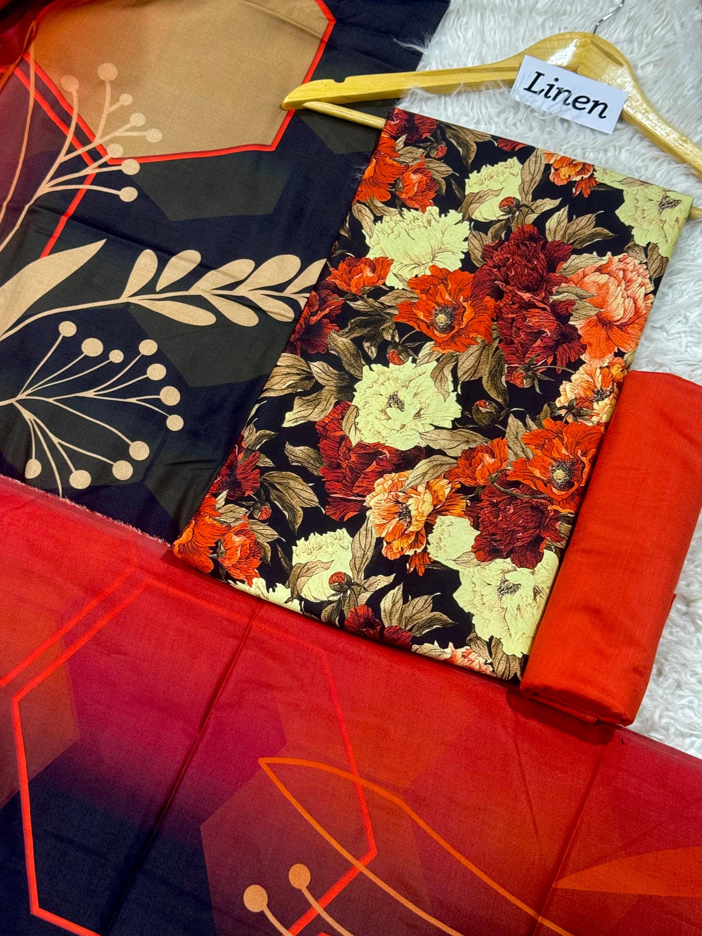 Linen Printed 3pc D-60
