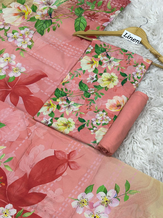 Linen Printed 3pc