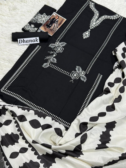 DANAK 3PC EMB WOOL SHAWAL