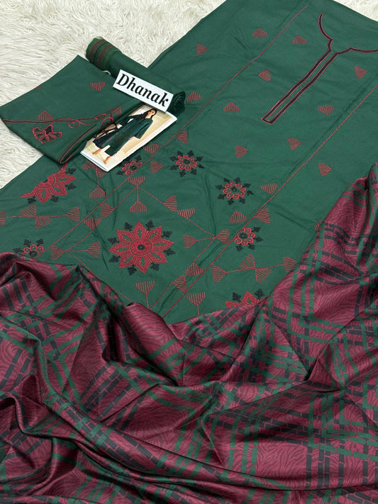 DANAK 3PC EMB WOOL SHAWAL