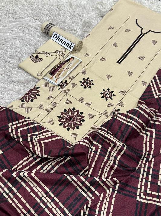 DANAK 3PC EMB WOOL SHAWAL