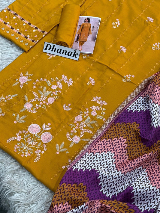 DANAK 3PC EMB WOOL SHAWAL