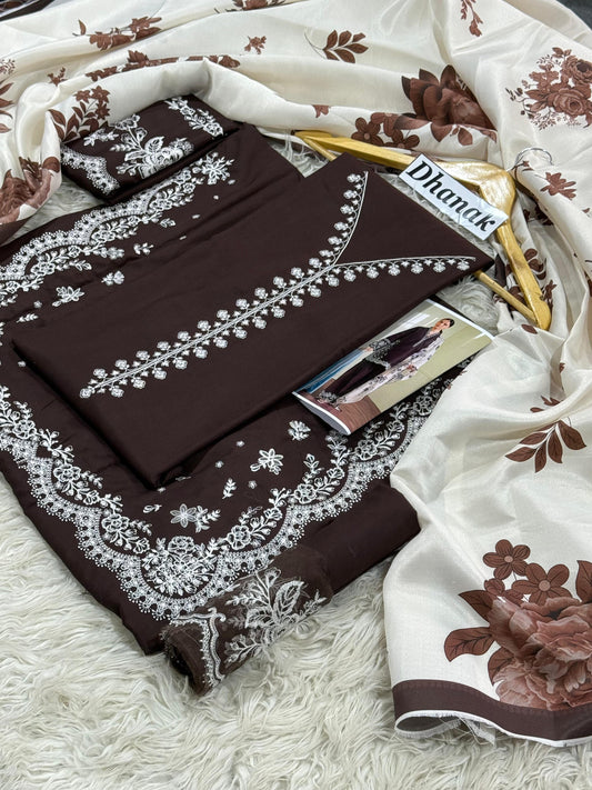 DANAK 3PC EMB WOOL SHAWAL