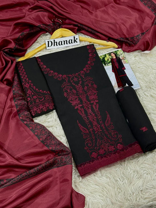 DANAK 3PC EMB WOOL SHAWAL