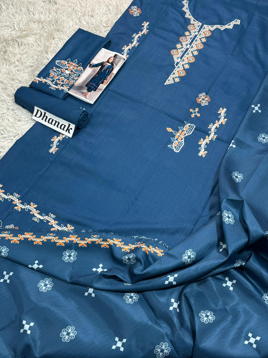 DANAK 3PC EMB WOOL SHAWAL