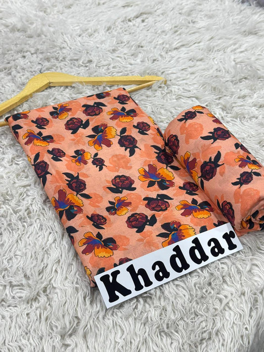 Khaddar All Over Printed 2pc D