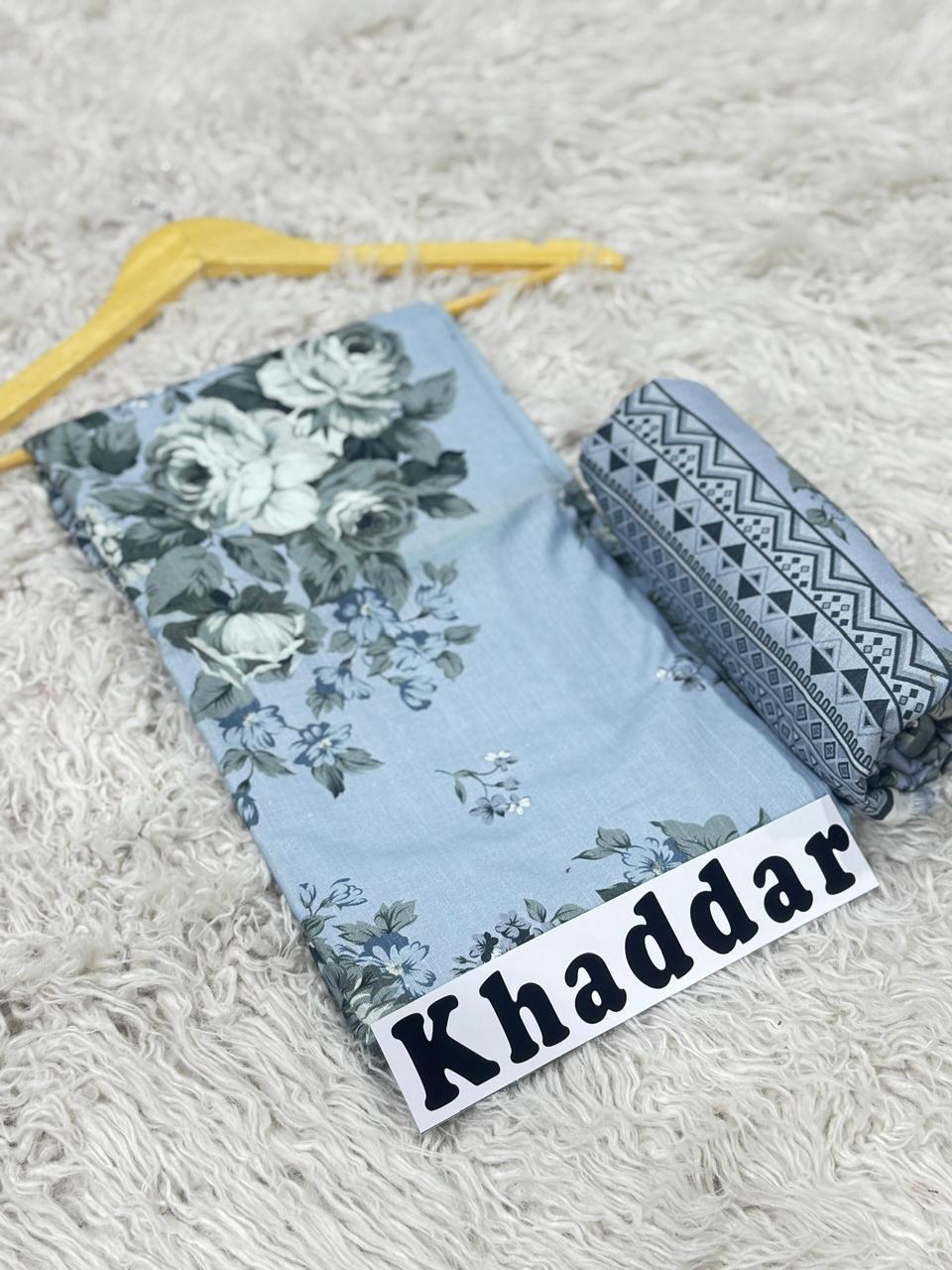 Khaddar All Over Printed 2pc D
