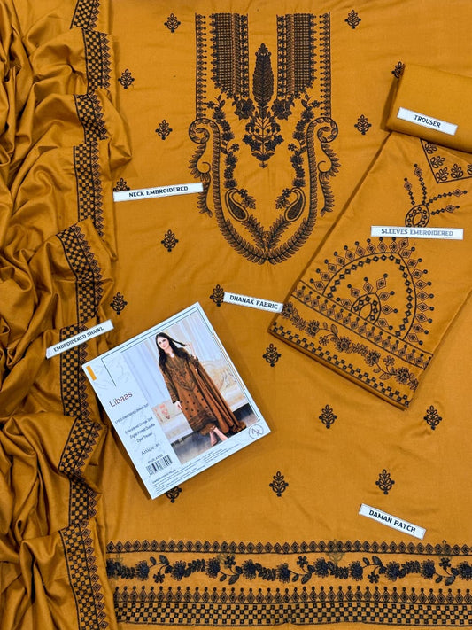 DANAK 3PC EMB WITH EMB DUPATTA