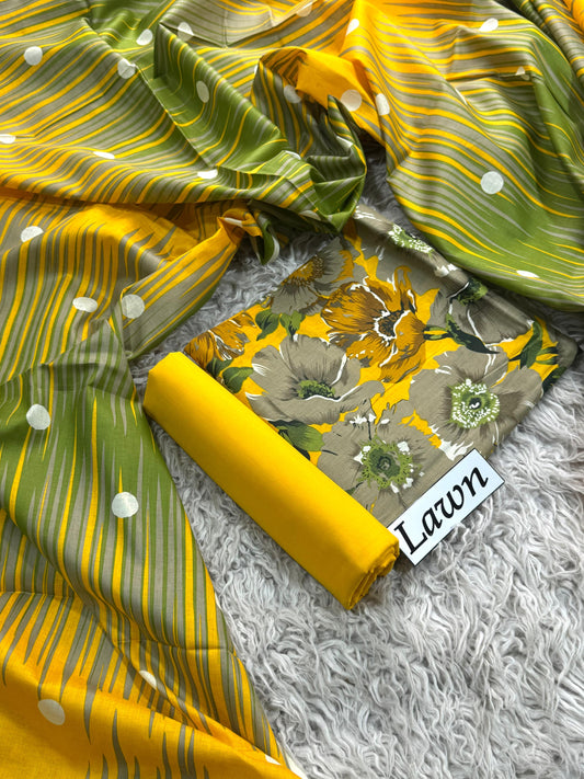 LAWN PRINTED 3PC