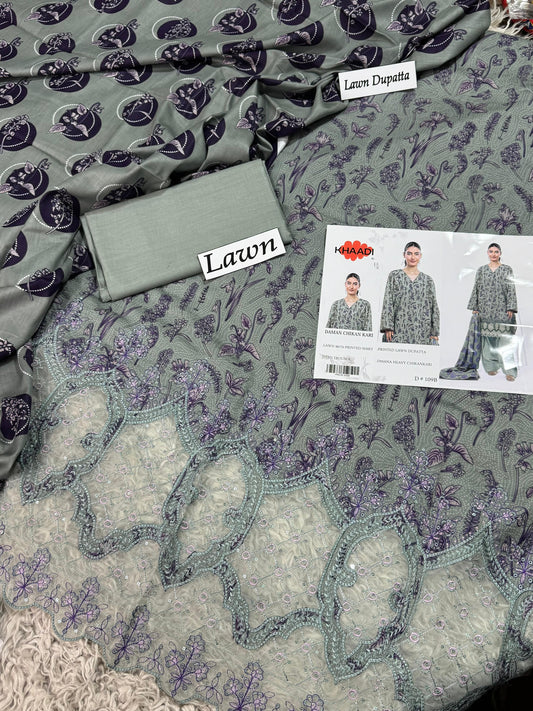 LAWN CHIKANKARI  3PC