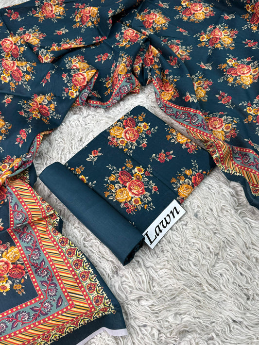 LAWN PRINTED 3PC